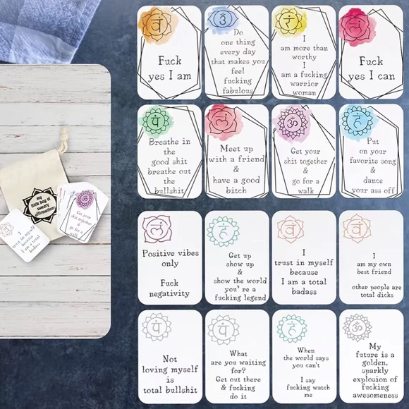 Other - Swear Word F*CK Yes Affirmations 16 Cards in Pouch